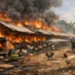 30 Ribu Anak Ayam Terbakar di Mojokerto