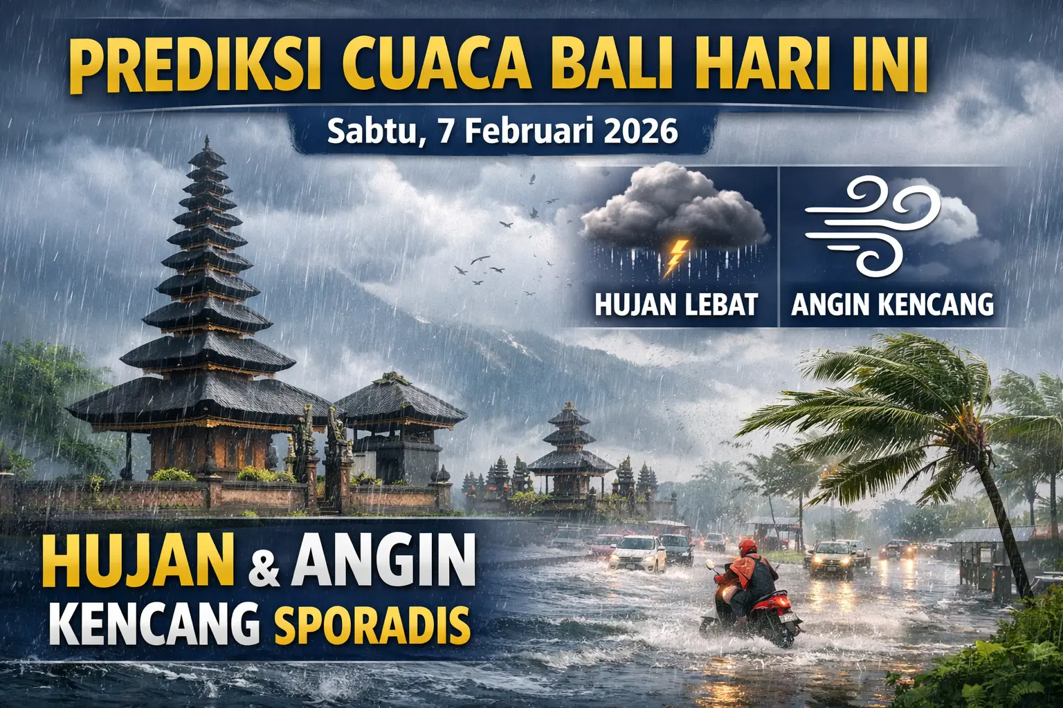 Prediksi Cuaca Bali Hari Ini, Sabtu (7/2/2026)