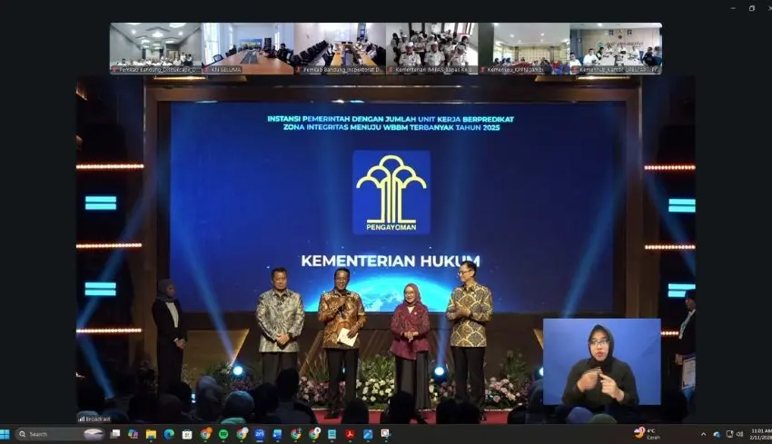 Kanwil Kemenkum Bali Raih WBBM 2025