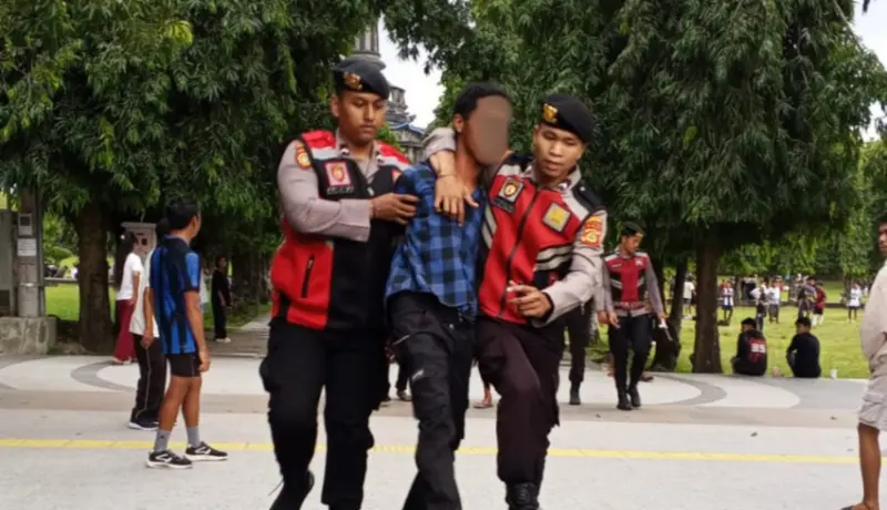 Pengunjung Renon Bawa Sajam Diamankan Polisi
