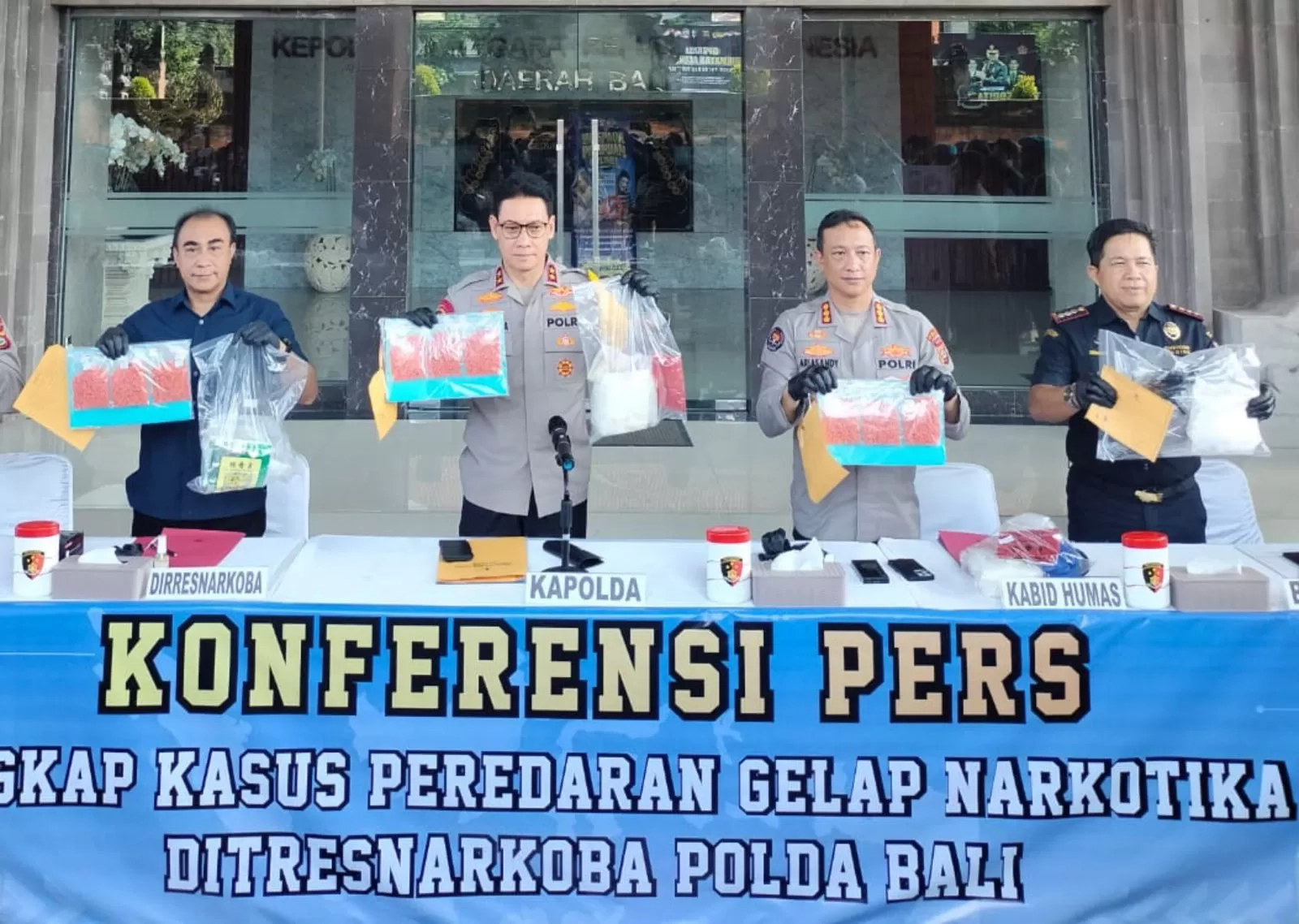 Polda Bali Bongkar Jaringan Narkoba Lintas Negara