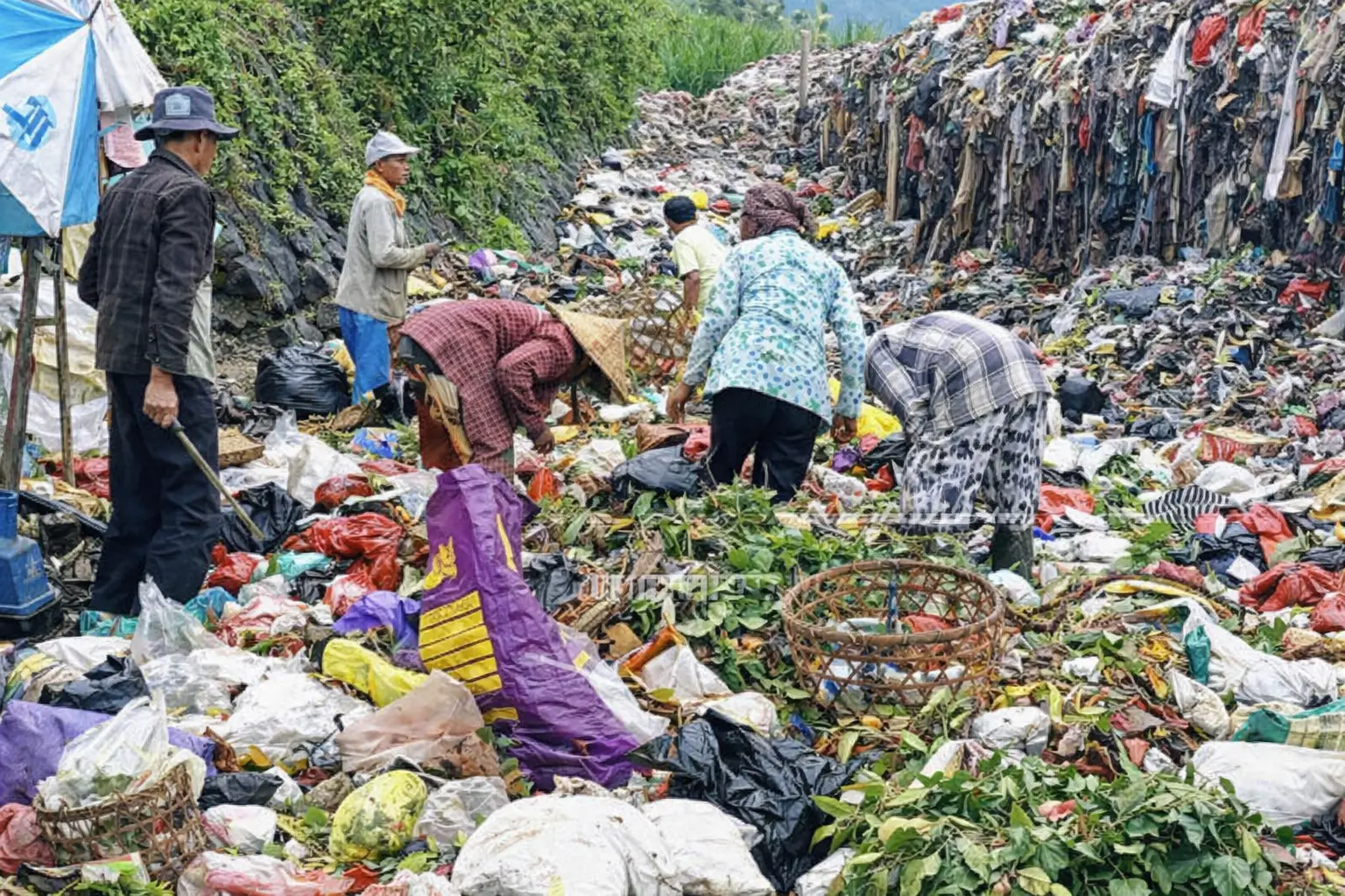 TPA Butus Dimanfaatkan Warga Cari Pakan Ternak
