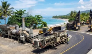 Mesin Aspal Mobile Disiapkan Percepat Jalan Nusa Penida