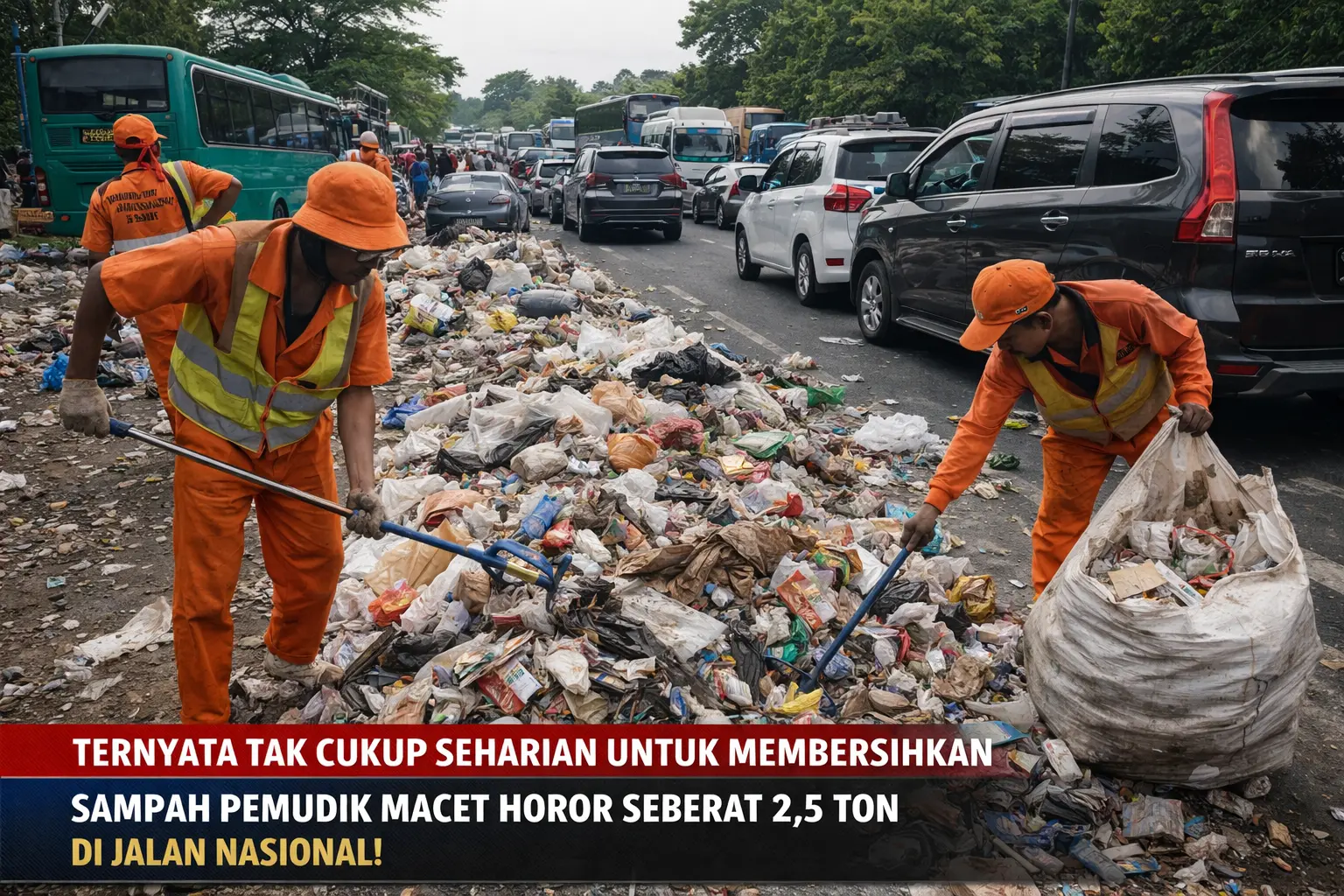 Sampah Mudik Bali 2,5 Ton, Pembersihan Tersendat